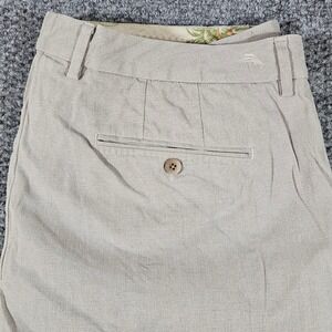 Tommy Bahama Silk‎ Blend Herringbone Dress Pants Tropical Lined 40x32 Mens